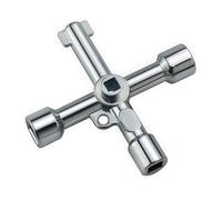 Llave cruzada galvanizada 6 en 1 5,3 mm 6 mm 8 mm cuadrado 9 mm triángulo 7 mm hexagonal 5,7 mm orificio redondo multiherramienta ergonómica llave de válvula de aleación de zinc