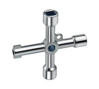 Llave Cruzada Herramienta Múltiple Ajuste De 5 3 Mm a 9 Mm Cuerpo De Varias Geometrías Diseño Portátil Para Reparación De Emergencias Aire Libre Llave Ergonómica De Válvulas De Aleación De Zinc