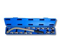 Llave curva para montar, desmontar y tensar correas de distribucion o accesorios.