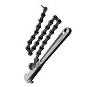 Llave de aceite de cadena, herramienta de filtro ajustable de 16.0 pulgadas, llave de cadena industrial de acero, herramienta de reparación automotriz de alto apalancamiento, ideal para mantenimiento