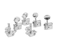 Llave de Afinacin de Cuerdas, 6 Piezas Llave de Afinacin de Cuerdas Estilo Retro Clavijas de Delicadas de Metal Reemplazo para Guitarra Elctrica (Plata