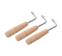 Llave de Afinación de Arpa 3 Piezas de Acero y Madera Beige | Ajuste Profesional, Estructura Interior de Cuatro Lados, para Pegs de Arpa y Piano, Uso en Estudio y Ensayos