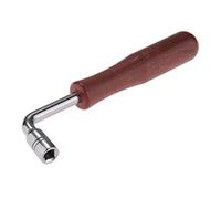 Llave de afinación de cuerdas, en forma de L, interior de 4 esquinas, mango de madera, martillo de piano, dispositivo de silencio, cuadrado, profesional, mango largo