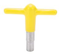 Llave de afinación de llave en forma de T para tambor con mango de silicona Cubierta protectora antideslizante Construcción de aleación Zine para bateristas y amantes de la música (Yellow)