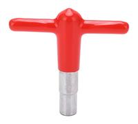 Llave de afinación de llave en forma de T para tambor con mango de silicona Cubierta protectora antideslizante Construcción de aleación Zine para bateristas y amantes de la música (Red)