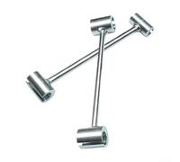 Llave de ajuste de huecos de bisagras, llave de reparación de bisagras de puerta, herramientas de llave ajustable para herramientas de mano de perno redondo (2 unidades)