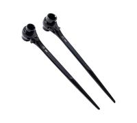 Llave de andamio | Con extremo cónico, mecanismo de liberación rápida reversible de 2 piezas | Herramientas de andamio de doble cabezal | para tornillos de 19-22 mm, para astilleros, obras de