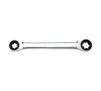 Llave de anillo con trinquete TOPTUL E10xE12 doble