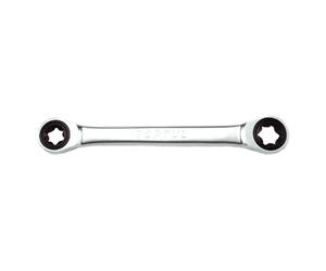 Llave de anillo con trinquete TOPTUL E14xE18 doble