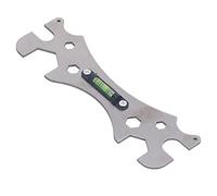 Llave de baño multifuncional universal, llave especial con grifo de nivel de instalación de fontanería, juego de llaves de correa para fontaneros, cabezales de ducha, abridor de tarros, Silver