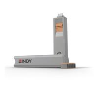 Llave de bloqueador de puerto Lindy 40428 USB Tipo C 4 piezas gris/naranja
