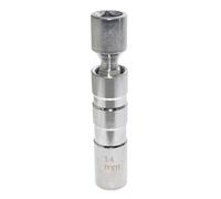 Llave De Bujía Adaptador De Llave Inglesa para Bujía Junta Universal con Enchufes Magnéticos Flexibles Herramienta De Reparación De Automóviles 14mm