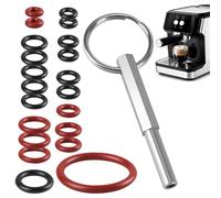 Llave de cabeza ovalada con llavero para Jura, 21 anillos de sellado, incluye cepillos de limpieza, máquina de café automática, pieza de repuesto compatible con Jura/Krups Siziliana/AEG