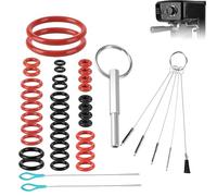 Llave de cabeza ovalada con llavero para Jura, 36 anillos de sellado y 7 cepillos de limpieza, máquina de café automática, pieza de repuesto compatible con Jura/Krups Siziliana/AEG, práctico juego de