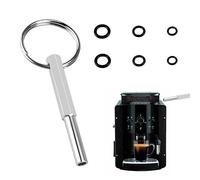 Llave de cabeza ovalada, llave de cabeza ovalada con llavero, llave de cafetera, llave de cabeza ovalada, compatible con Jura/Krups Siziliana/AEG automáticas automáticas para desmontar el grupo de