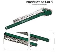 Llave de cadena ajustable de filtro de aceite resistente de 12 pulgadas para cadena de acero de diámetro de 1 5 a 7 5 pulgadas, adecuada para tareas en exteriores e interiores