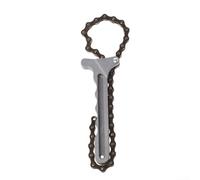 Llave de cadena ajustable resistente para filtros de aceite de motor en coches y bicicletas con construcción de acero y mandíbula doble dentada para un mejor agarre