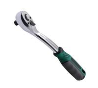 Llave de carraca, 1/4 de pulgada, 72 dientes, liberación rápida, enchufe giratorio con mango antideslizante, para reparación de automóviles y operaciones de espacio pequeño