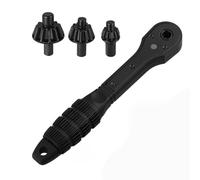 Llave de carraca 2 en 1, ergonómica, 15 cm, color negro, para taladro eléctrico de 1,5 a 10 mm, 1,5 a 13 mm, 3 a 16 mm, compatible con taladro eléctrico