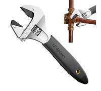 Llave de carraca de 10 pulgadas - Llave de media luna de trinquete, herramienta de alicates de rotación de acero al carbono para mantenimiento, fontanería de coche, reparación del hogar, perno de