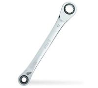 Wiha Llave de trinquete de anillo doble 45421, 4 en 1 SW 10-19 conmutable