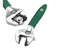 Llave de carraca - Llave de tubo con acero al carbono | Escala con mandíbula ancha, mango ergonómico para el aumento de tuberías, llave de tubo duradera para el mantenimiento sanitario, tubería de