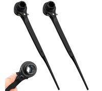 Llave de carraca para andamios, 2 unidades, 19/22 mm, llave de carraca para andamios, derecha e izquierda, conmutable, multifunción, llave de podger, carraca para andamios de CR-V con superficie