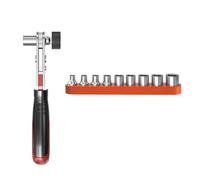 Llave de carraca profesional de agarre ergonómico de acero de alto carbono para garaje y mantenimiento automotriz, llave de trinquete con mecanismo bidireccional