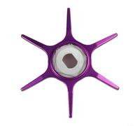 Llave de carrete de pesca, S-Type Water Droplet Wheel Llave de drenaje de seis estrellas para METANIUM para ANTARES DC para CURADO para SLX (púrpura)