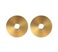 Llave de cerradura puerta latón, placas escudo, giro pulgar a rayas moleteadas for interior, habitación, baño, 2 uds Para Muebles Y Armarios(Type 2)