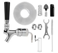 Llave de cerveza de barril Kegerator, piezas de repuesto, grifo de cerveza de cierre automático I.D.3/16 pulgadas, llave de tubo de línea de cerveza, cepillo de limpieza, cubierta de grifo,