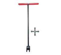 Llave de cierre de agua - Llave de válvula de retención en forma de T, herramienta de llave de fontanería, herramienta manual de metal duradero | Control de tuberías de riego para césped y jardín al