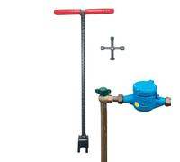 Llave de cierre de agua, llave de válvula en forma de T, utilidad de llave de verificación, accesorio de fontanería compacto, 30 x 10 cm, para riego al aire libre, patio, jardín, césped, construcción
