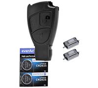 Llave de coche Smartkey mando a distancia transmisor 3 botones carcasa 2 x microbotones 2 x CR2025 batería para Mercedes Benz