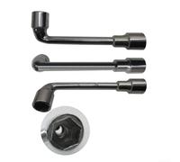 Llave de codo en forma de L con enchufe hexagonal de doble cabeza y cuerpo de acero cromado, adecuada para mantenimiento automotriz, instalación de muebles y reparaciones de motocicletas (8 mm)