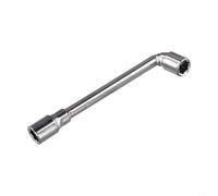 Llave de codo en forma de L de tubo de acero cromado con doble cabeza hexagonal y perforación doblada para apalancamiento, adecuada para varias tareas de reparación e instalación (9 mm)