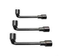 Llave de codo hexagonal doble en forma de L para tareas de reparación y montaje de automóviles, acero cromado con perforación doblada para mayor funcionalidad (8 mm)
