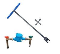 Llave de control de agua - Llave de control en forma de T | Shut-Off Valve Spanner Tool for Home Plumbing, Garden, Lawn, Backyard Irrigation, Outdoor Camping, Construction Projects, DIY Water Systems