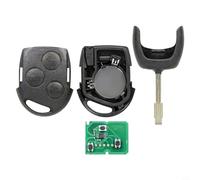 Llave de control remoto para Ford Fiesta Focus C-Max Fusion Mondeo S-Max para Galaxy Transit, frecuencia 433 MHz, tecnología chip 4D63, diseño de 3 botones para cierre centralizado y maletero, FO21