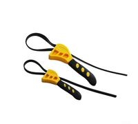 Llave de correa ajustable de nailon y goma, paquete doble de 6 y 8 pulgadas, agarre ergonómico para fontanería, filtros de aceite, filtros de agua, cabezales de ducha, grifos, recipientes de vidrio y