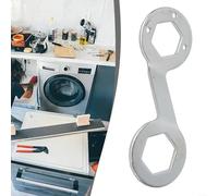 Llave de desmontaje de embrague de lavadora con función de extracción de tuerca de tornillo interno 36 mm y 38 mm Herramienta de acero de aleación de cromo (plata)