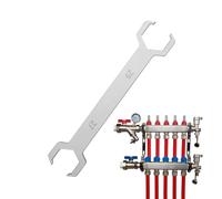 Llave de Doble Abierta Llave Para Colector De Tubos De Suelo Radiantes | Llave para Reparación Calefacción Radiante Para Fontanería Hogar Garaje HVAC Construcción Técnicos 27-29