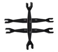 Llave de doble extremo para coches RC Crawler, juego de llaves de extremo abierto de 3-4 mm, 4.5-5 mm, 5.5-7 mm, herramienta de llave de aluminio de 3 piezas compatible con Tamiya (negro)
