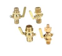 Llave de drenaje de latón 1/8-3/4" BSP macho | Válvula de cierre Combustible/Gas/Aceite/Aire(1/2",Male-Male)