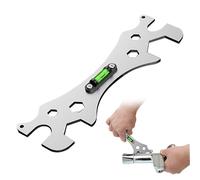 Llave de ducha multifunción de acero inoxidable con nivelación automática para baño apta para orificios de tornillo de 8 10 12 23 y 24 mm.