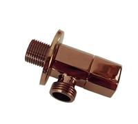 Llave De Escuadra Inodoro general de la parada del agua cuarto baño válvula triángulo plateado oro cobre para Fregadero(A)