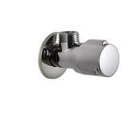 Llave De Escuadra Soporte de pared latón con válvula ángulo dorado for inodoro, parada Universal, triángulo agua cromado for grifo para Fregadero(Chrome)