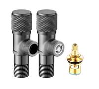 Llave De Escuadra Válvula de ángulo latón, entrada, salida baño, G1/2, lavabo, fregadero, desviador, cocina, grifos parada agua para Fregadero(Grey Valve 2)
