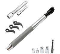 Llave de extensión compensada con alto par para espacios reducidos y reparación automática, compatible con juegos de enchufes estándar y con control hacia adelante y marcha atrás