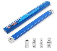 Llave de extensión de carraca de 38 cm de largo con par de 450 kg y adaptadores de acero al carbono de alta calidad para uso profesional